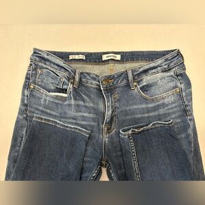 Vigoss denim jeans Jagger skinny distressed knees size 31 with 26.5” inseam used